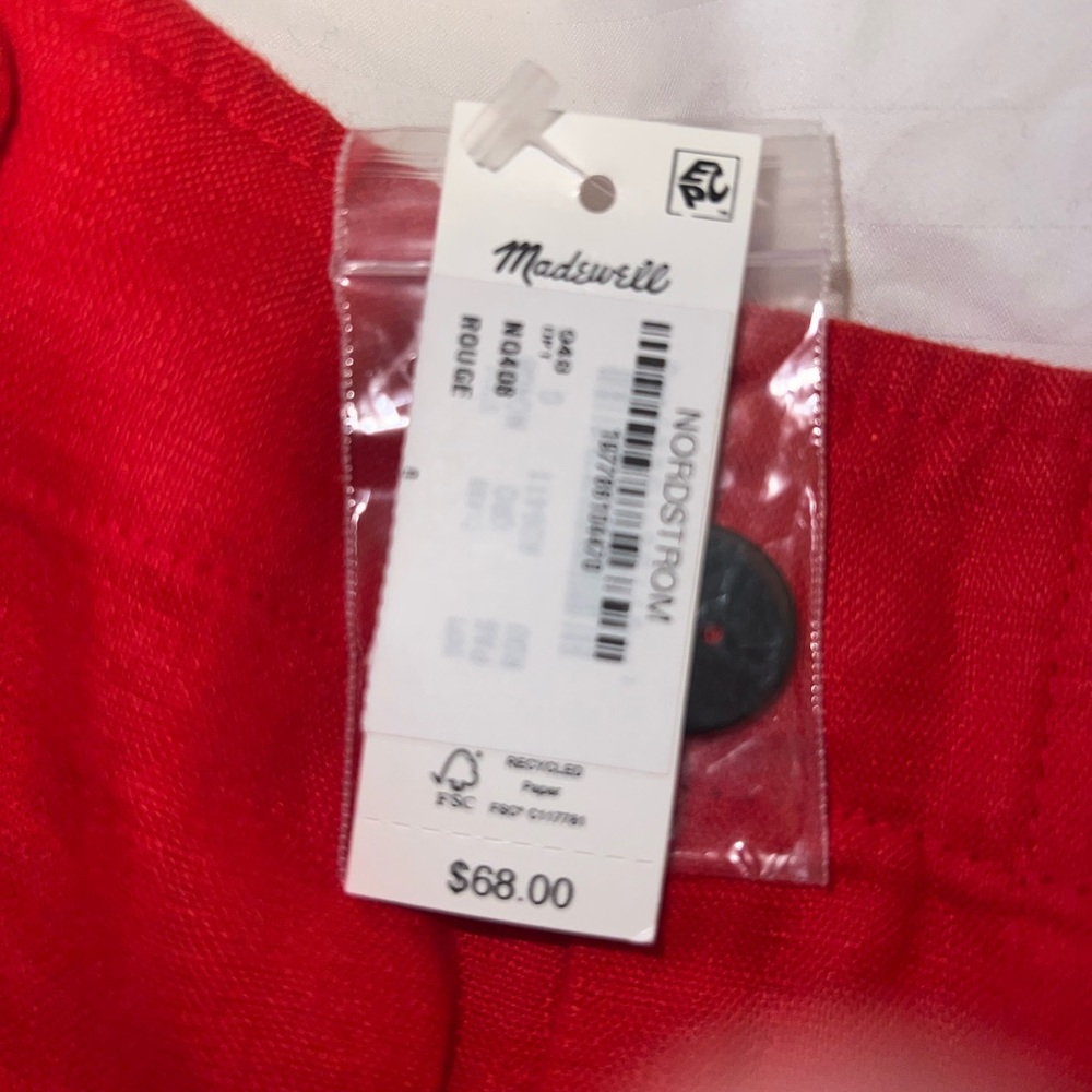 Madewell Clean Button Tab Linen Shorts - Picture 5 of 5
